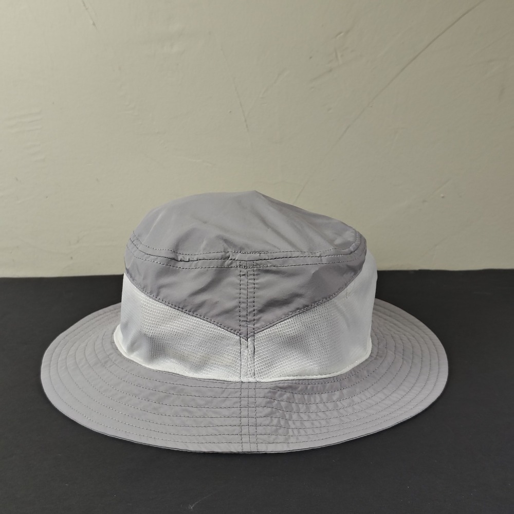 VTG Patagonia Airies Mesh Bucket Hat Light Gray White Tech 2006 Sun Cap L S6